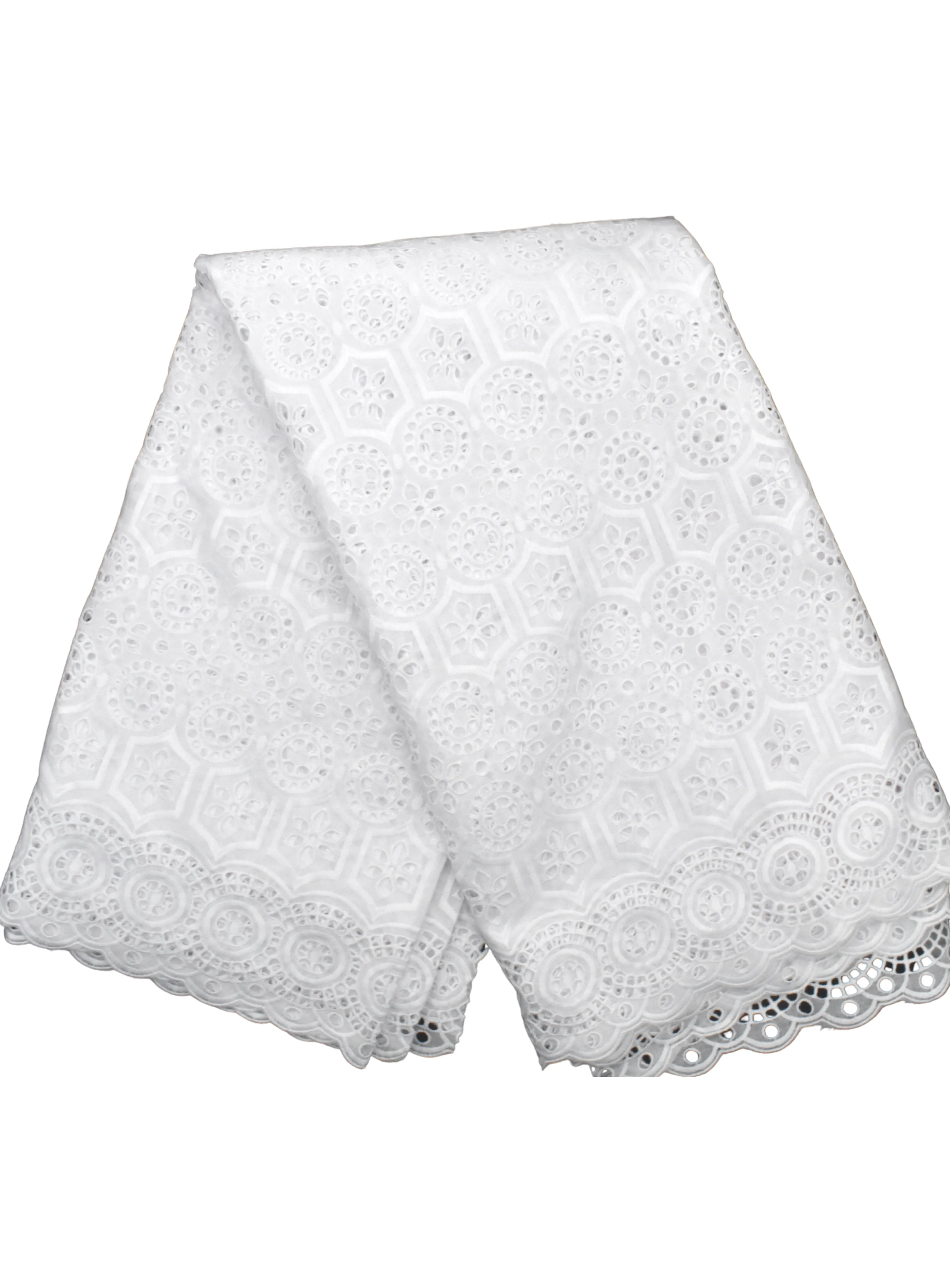 White African Print Lace Flowers and Circles - WL7
