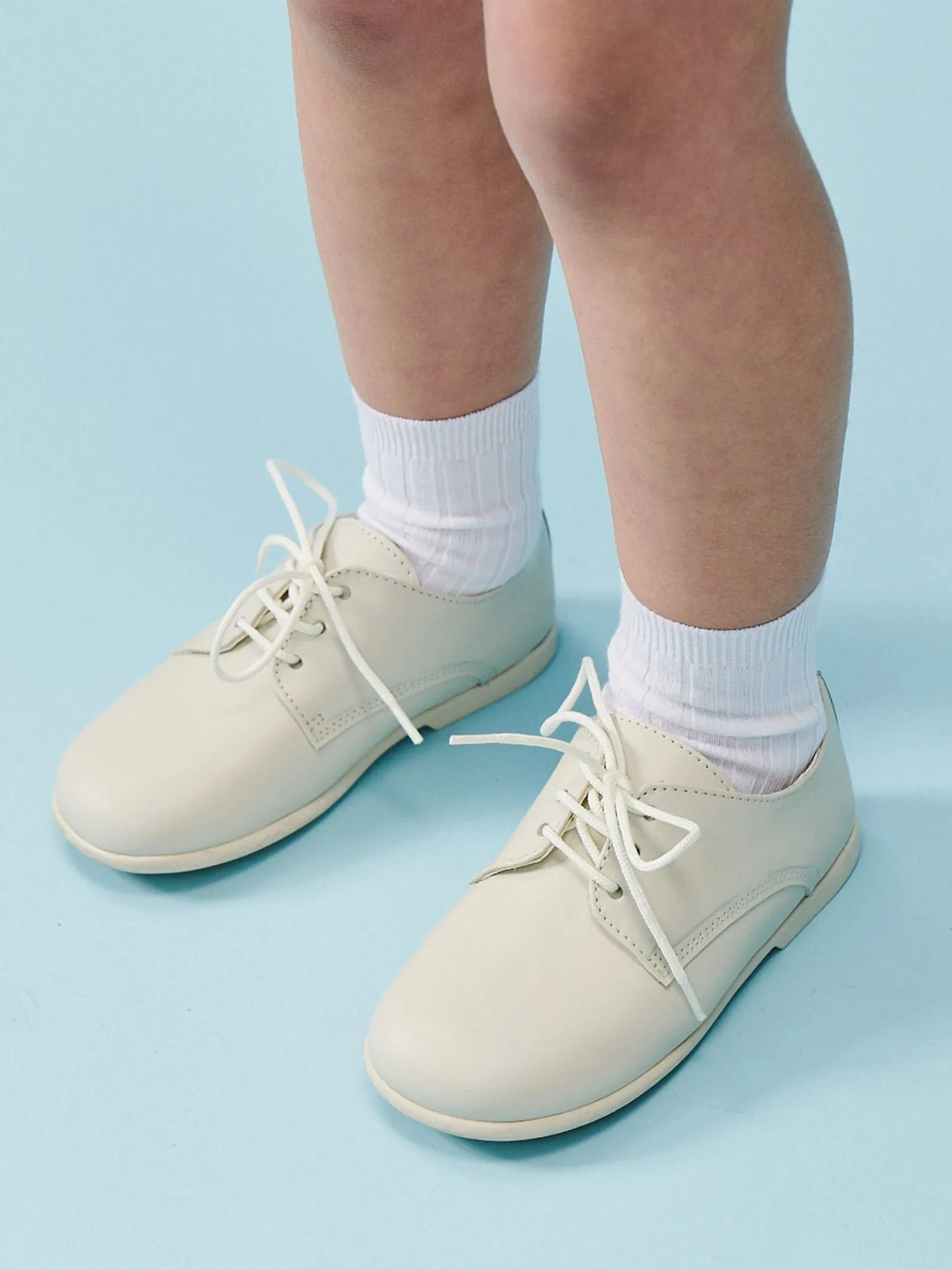 White Ribbed Short Kids Socks