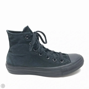 Breathable Knit Upper Shoes Sneakers By Converse In Black, Size: 5