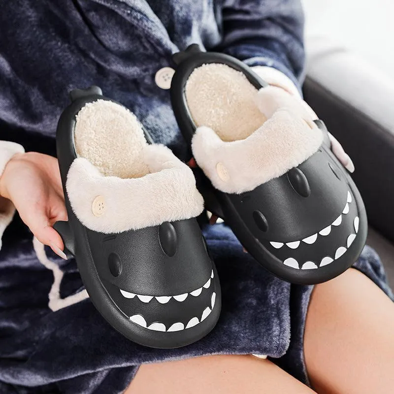 Winter Shark Shoes House Slippers - Warm Couple Slippers