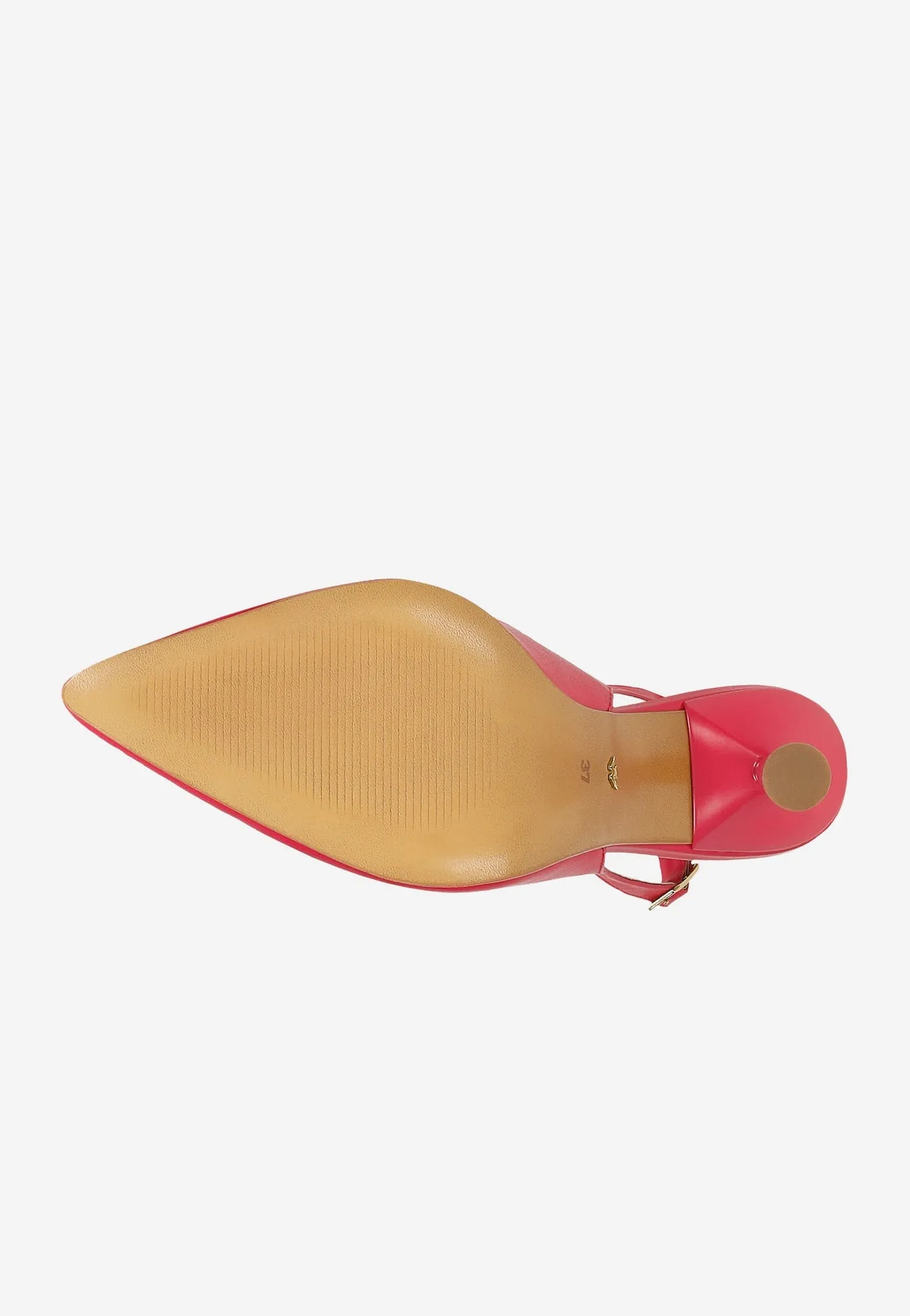 Wojas Pink Leather High Heels with Single Strap | 3513955