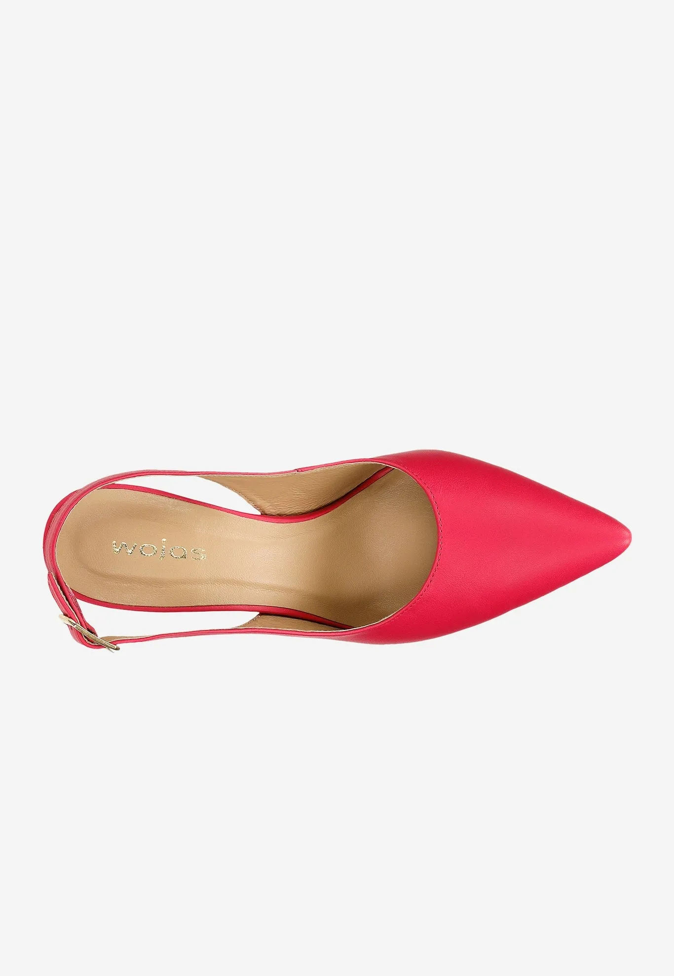Wojas Pink Leather High Heels with Single Strap | 3513955