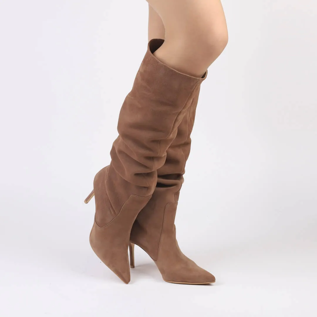 WOLLEN - suede long boots