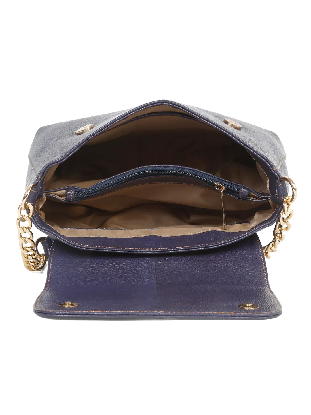 Women Purple Texture Leather Sling Bag - Clearance sale