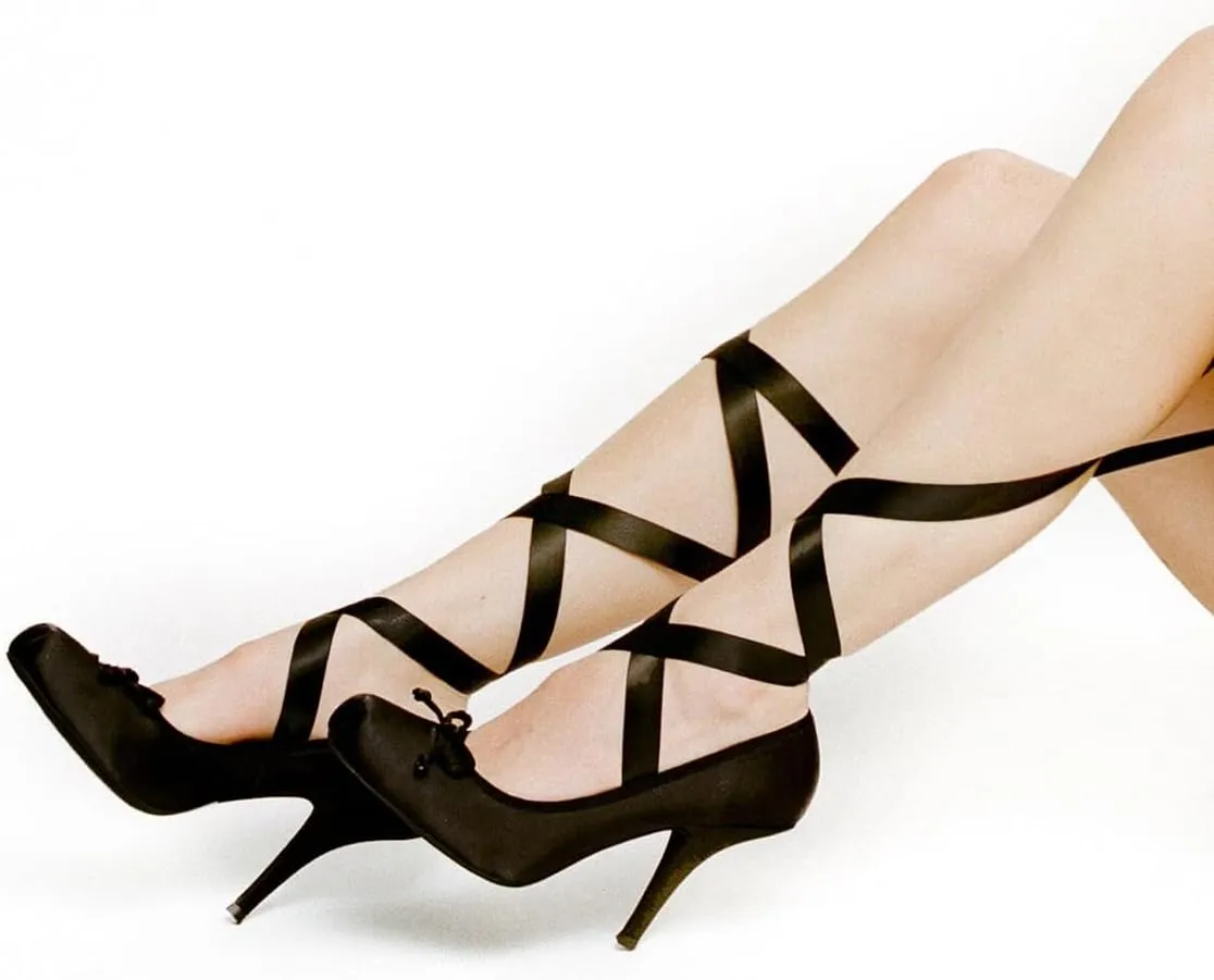 Women Satin Ballet High Heels Bow Round Toe Stiletto Heel Pumps Strappy 4 inch Stiletto High Heel Ballet Shoes Bow Slip On Dress Shoes Cross Strap Elegant Sexy 4-11 M US