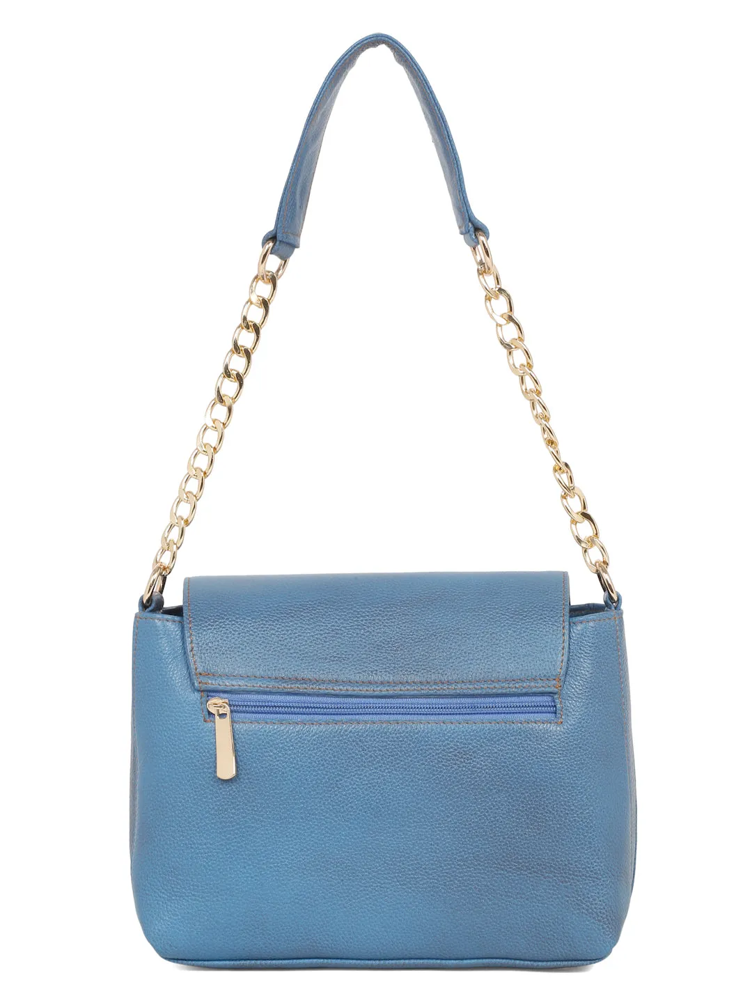Women SkyBlue Texture Leather Sling Bag - Clearance sale