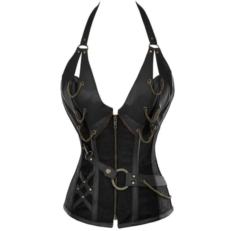 Women Viking Pirate Costume Gothic Knight Corset