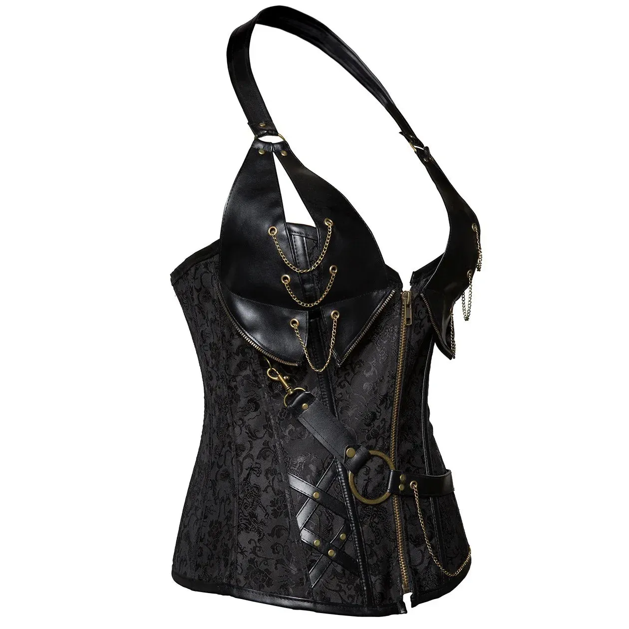 Women Viking Pirate Costume Gothic Knight Corset
