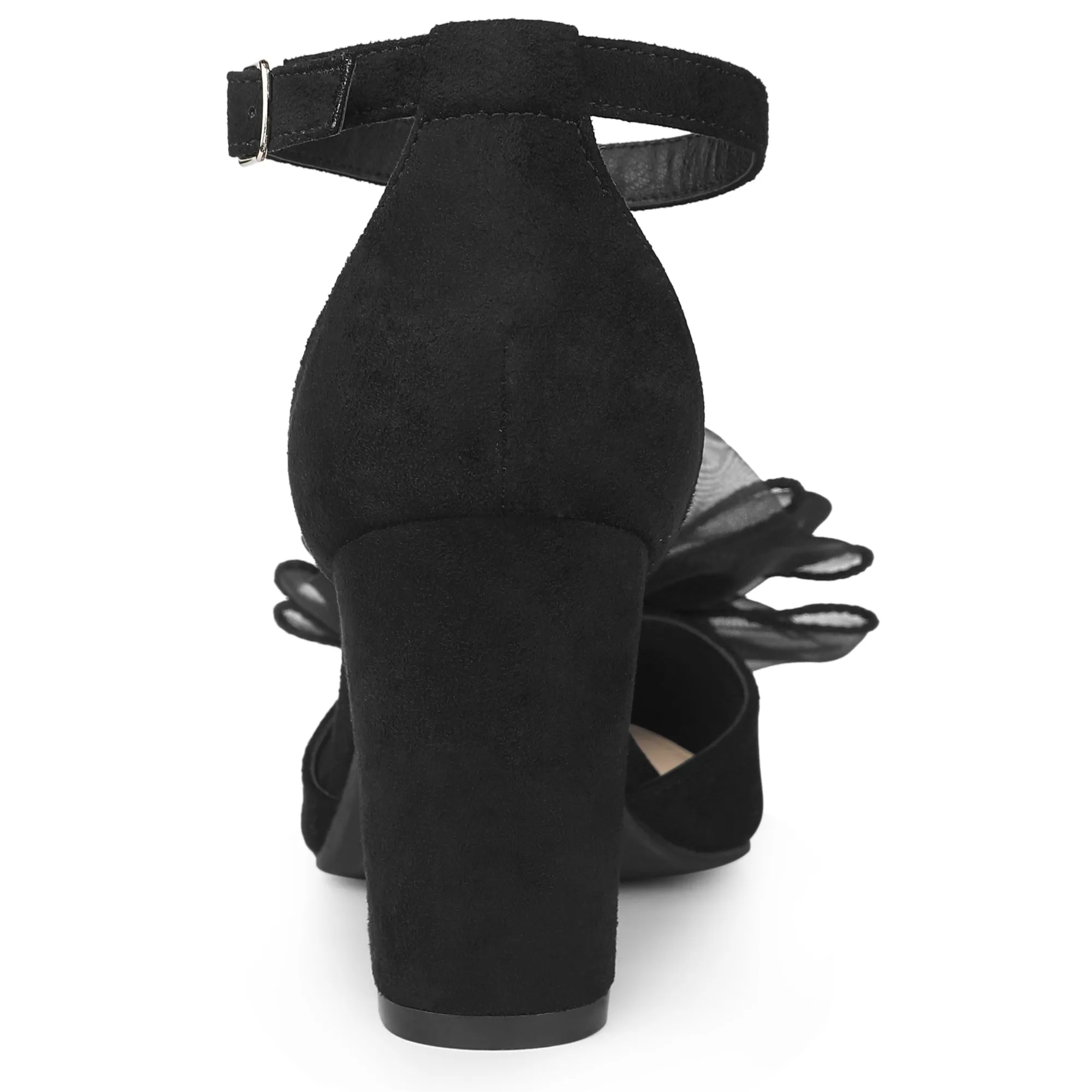 Women's Bow Knot Pointed Toe Block Heel Pumps