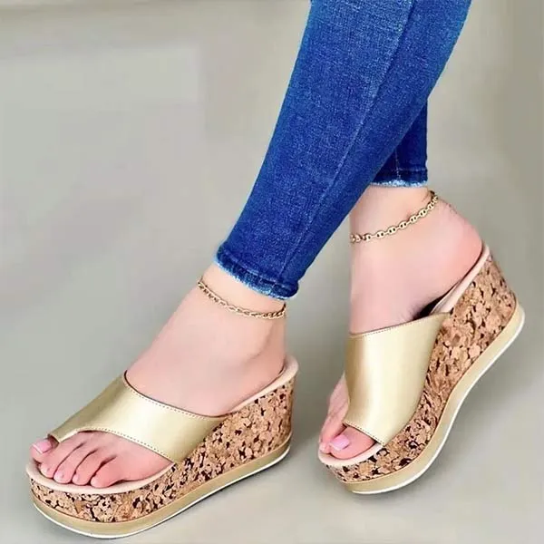 Women's Casual Toe-Ring Platform Wedge Sandals 24854743C