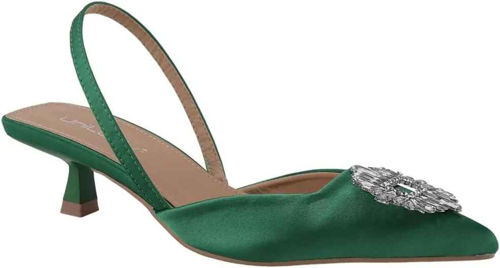 Women's Elegant Fashion Crystal Rhinestone Decor Pointed Toe High Heel Pumps Shoes Pointed-Toe Mid-Heel Pumps Crystal Bow Romantic Elegant Vacation Shoes Summer Basics Business Casual Business Chic Spring Shoes Spring Break Easter
