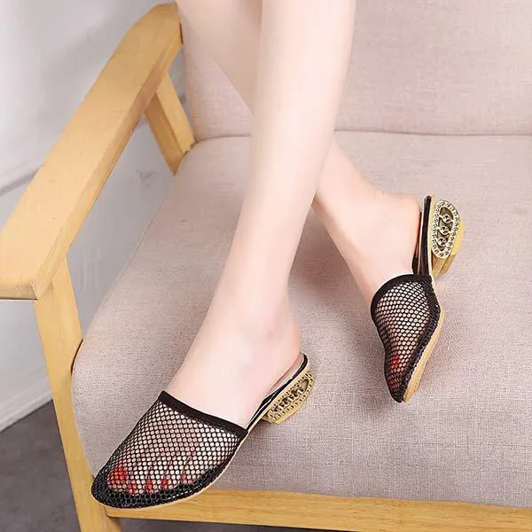 Women's Fashion Sexy Lace Mules 29507984C