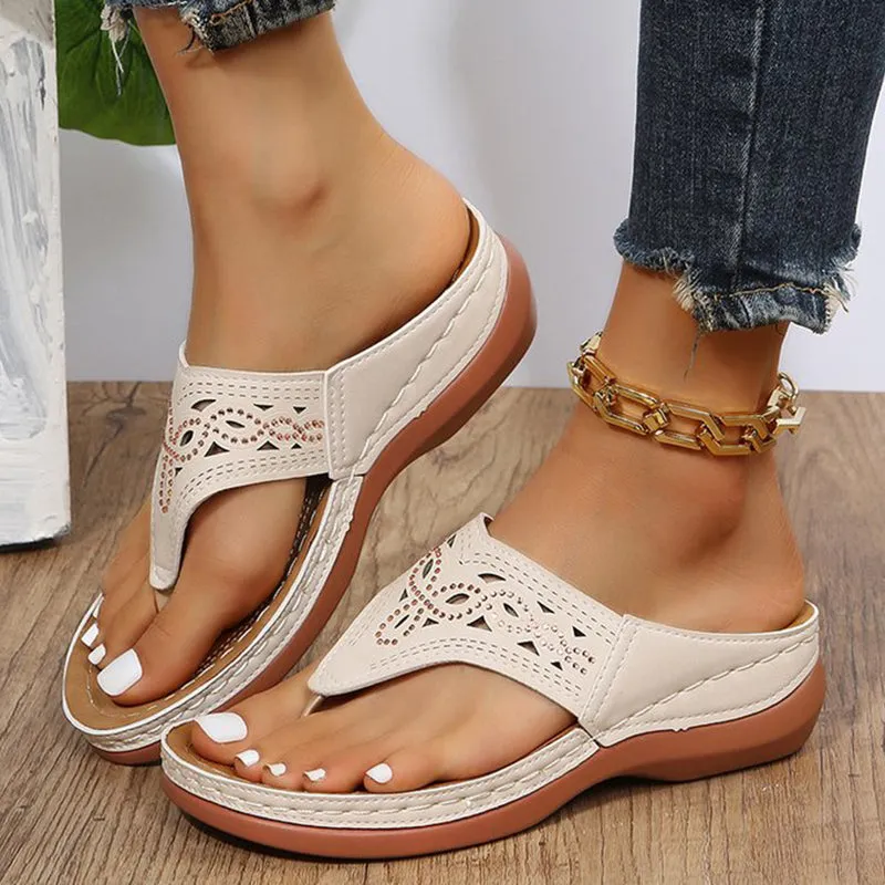 Women’s Flip Flop Wedge Sandals in 3 Colors