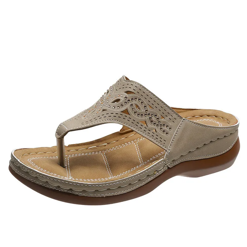Women’s Flip Flop Wedge Sandals in 3 Colors