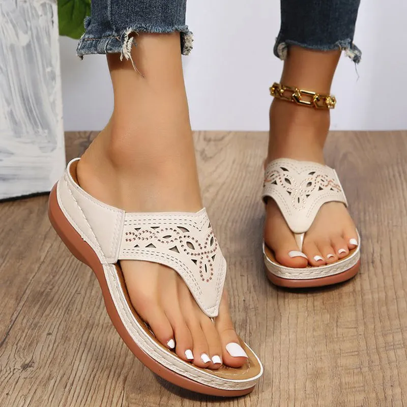 Women’s Flip Flop Wedge Sandals in 3 Colors