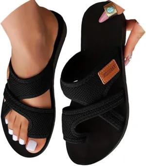 Women's Hollow Mesh Slide Sandals,Comfortable Orthopedic Arch Support Mesh Sandals for Women,Breathable Mesh Sandals for Women