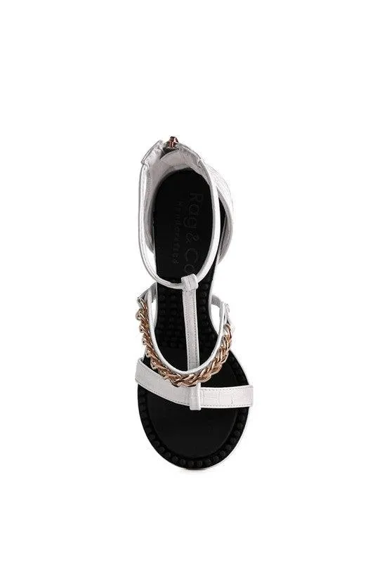 Women's Shoes Dakota Metal Chain Mid Heel Sandals