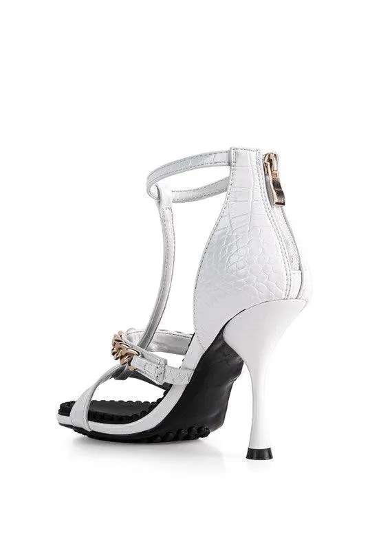 Women's Shoes Dakota Metal Chain Mid Heel Sandals
