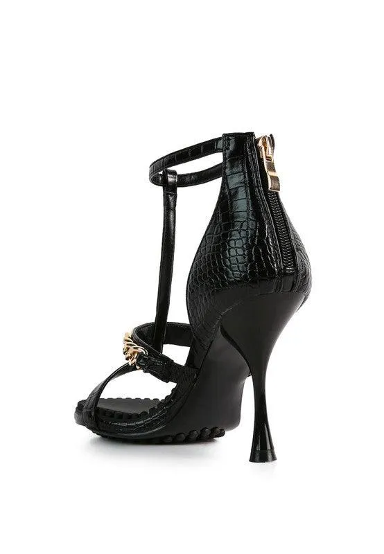 Women's Shoes Dakota Metal Chain Mid Heel Sandals