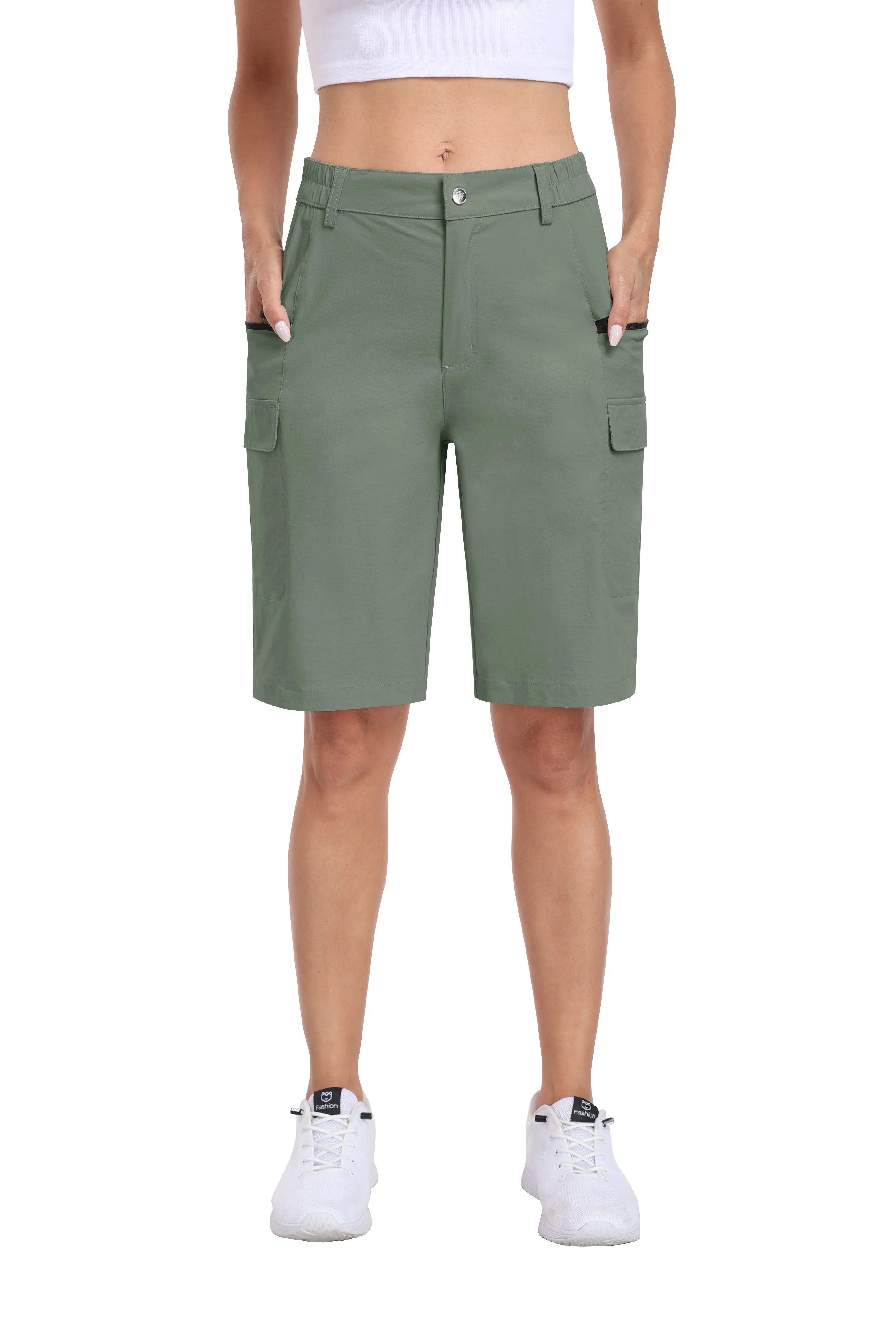 Women's summer outdoor hiking 10-inch shorts