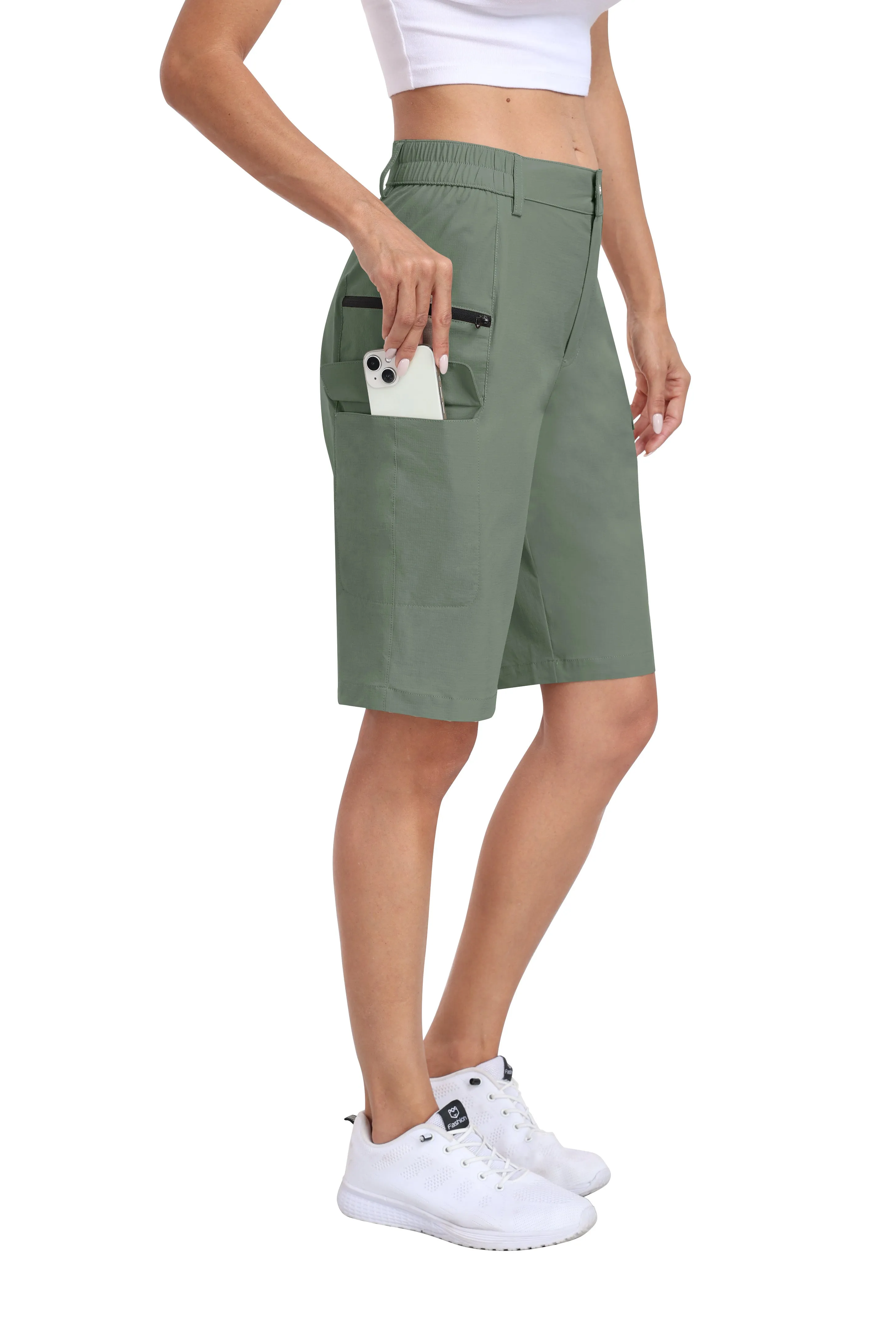 Women's summer outdoor hiking 10-inch shorts