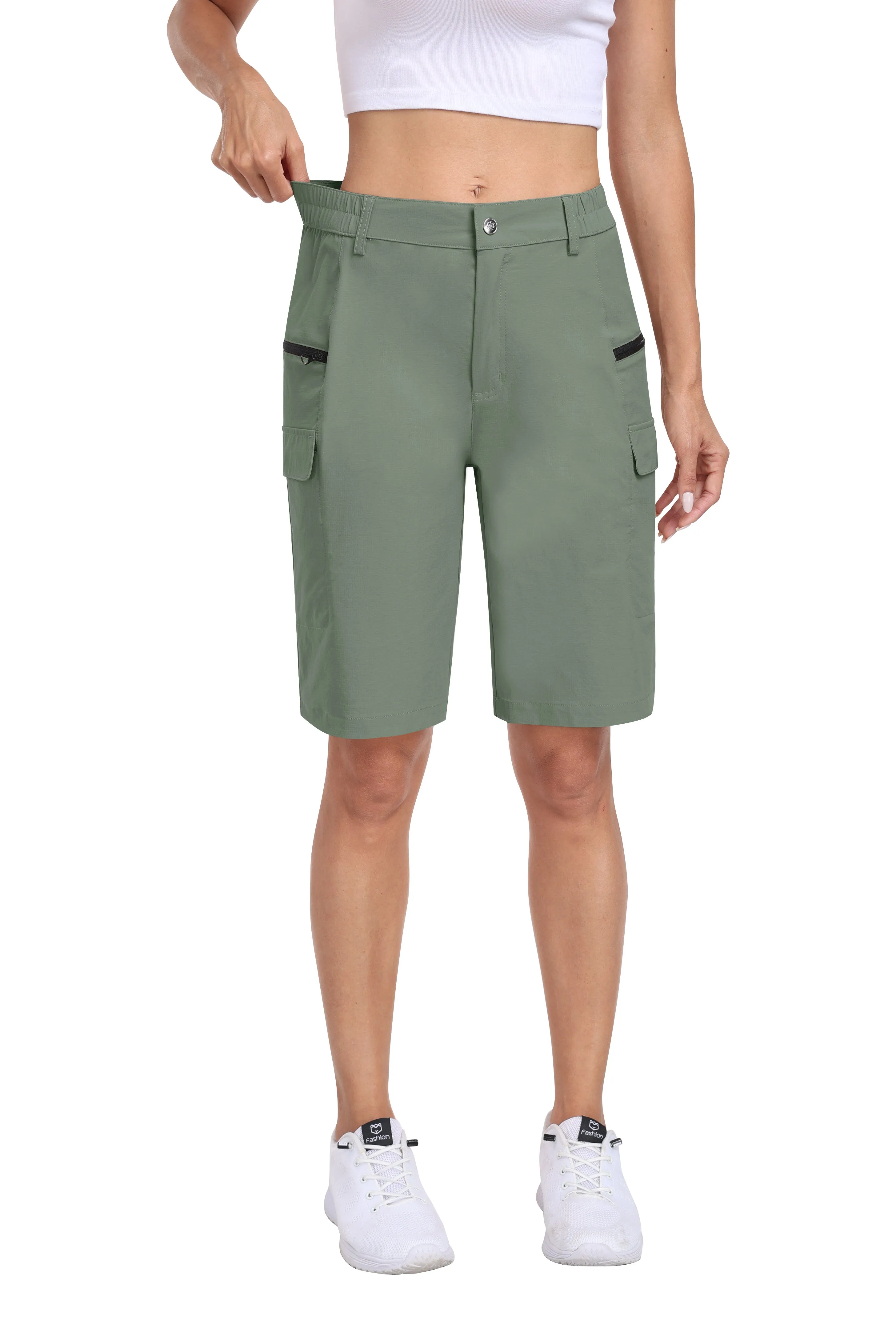 Women's summer outdoor hiking 10-inch shorts