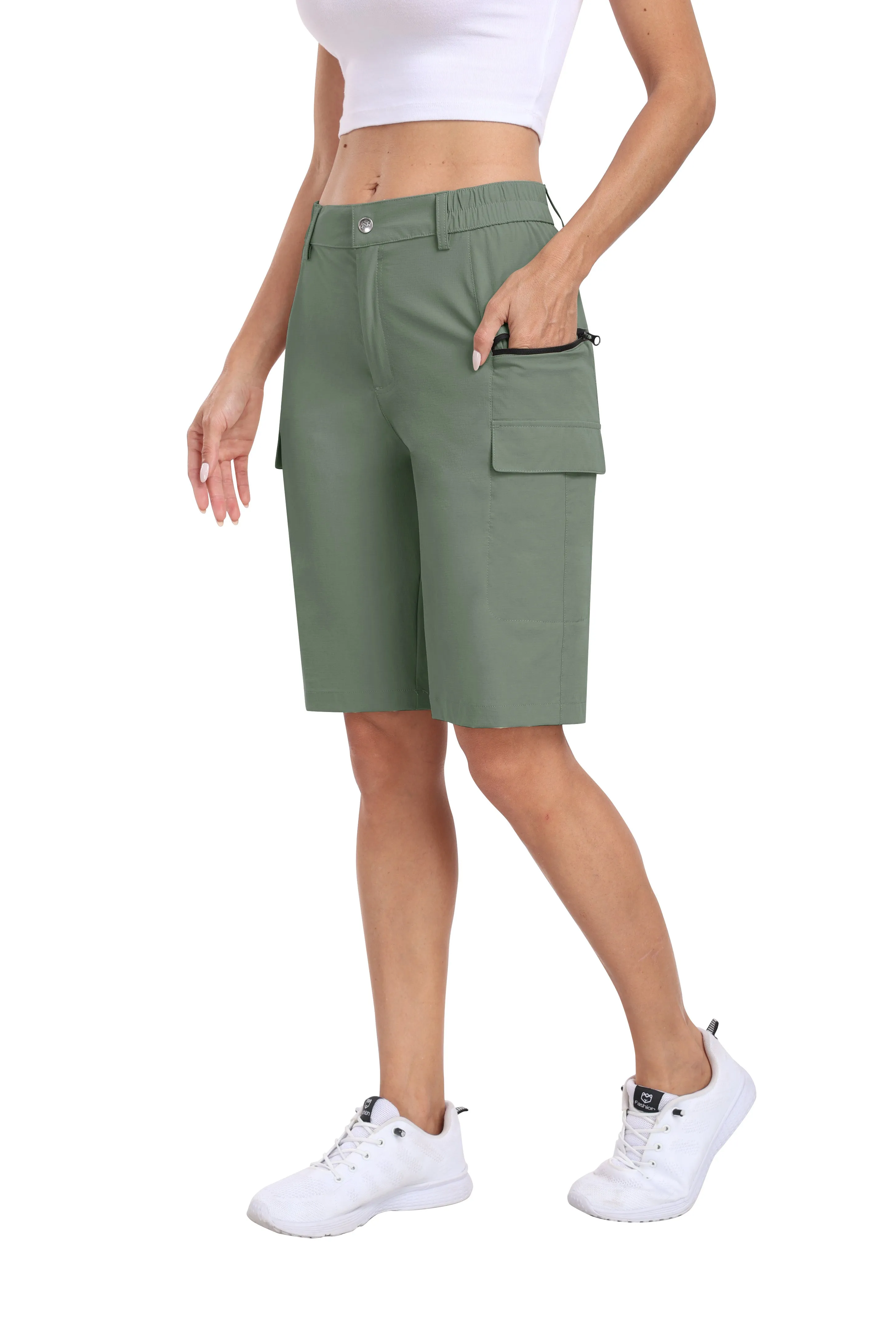 Women's summer outdoor hiking 10-inch shorts