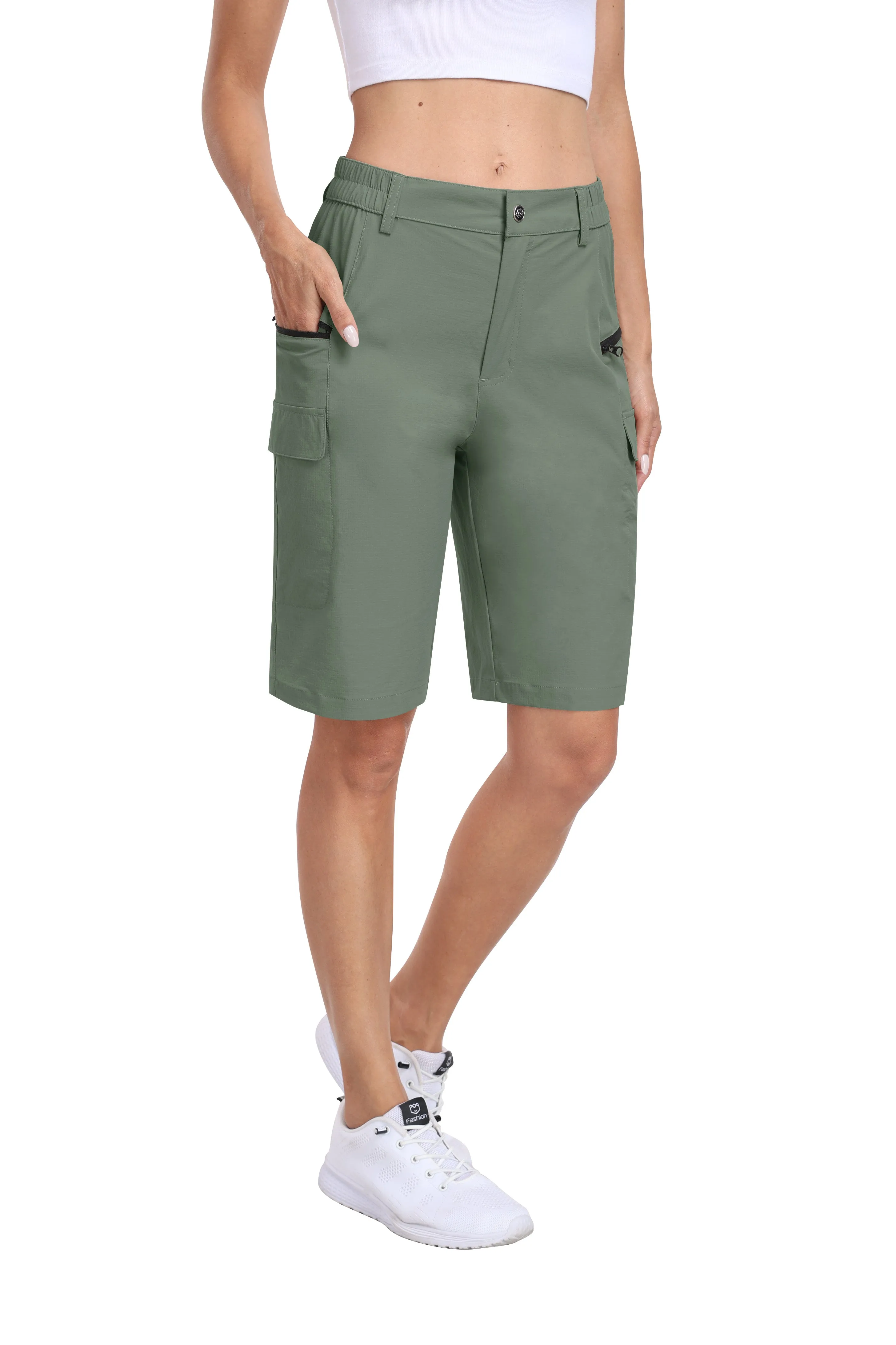 Women's summer outdoor hiking 10-inch shorts
