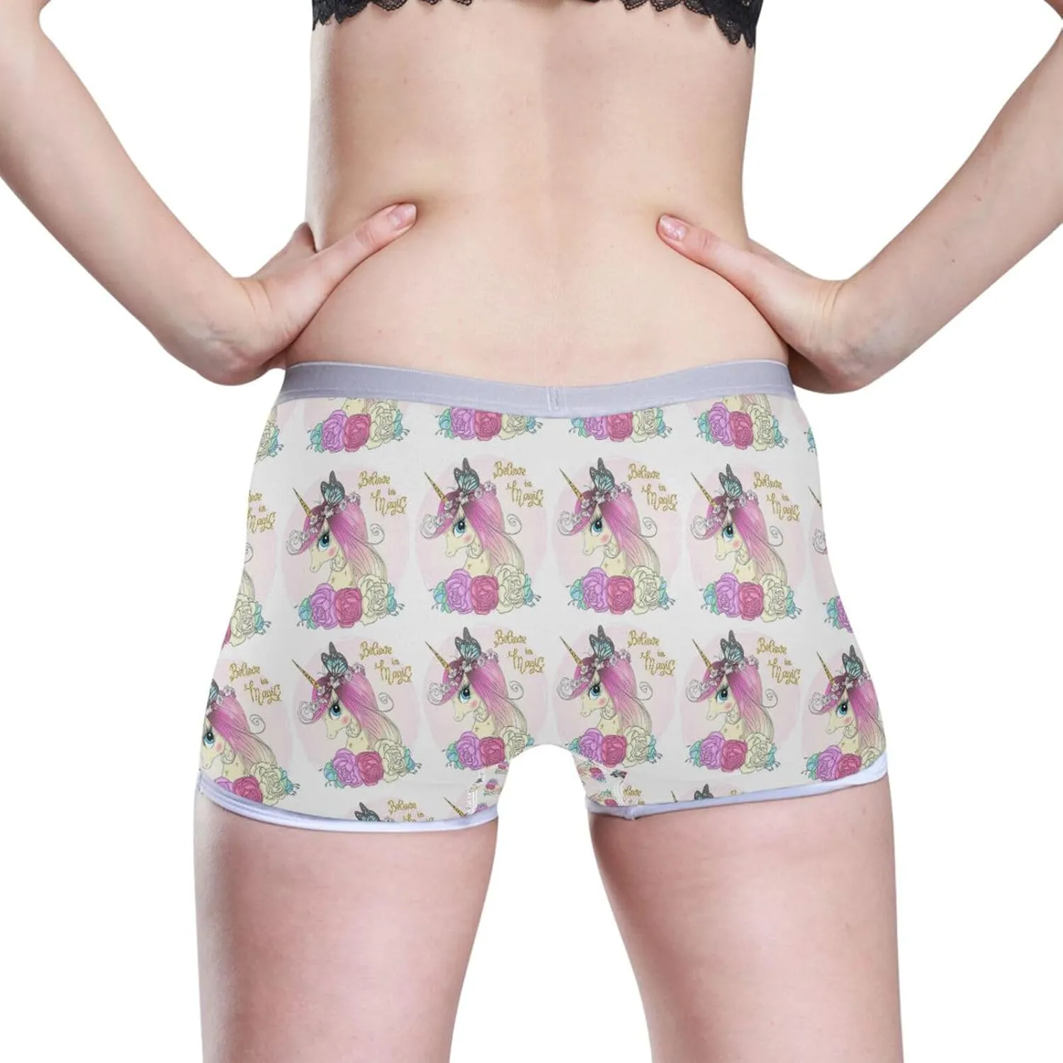 Women's Underwear with Lace, Hipster Panties Milk Silk Underpants(S-2XL)