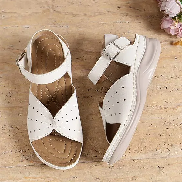 Women's Wedge Heel Buckle Strap Casual Sandals 65684716C