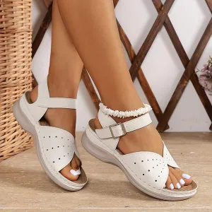 Women's Wedge Heel Buckle Strap Casual Sandals 65684716C