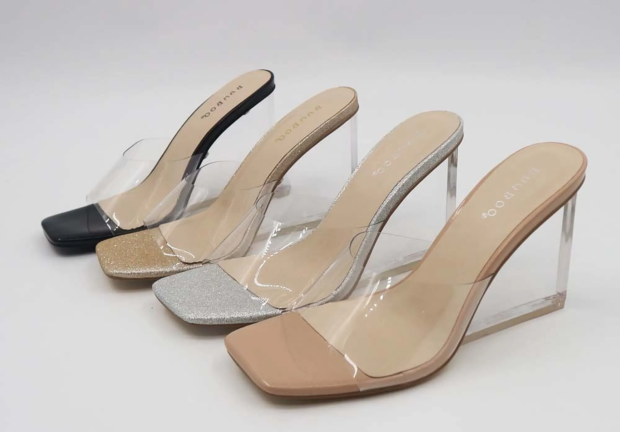 Women's Wedge Sandals Clear Slip On Sandals Outstand-02 By Bamboo