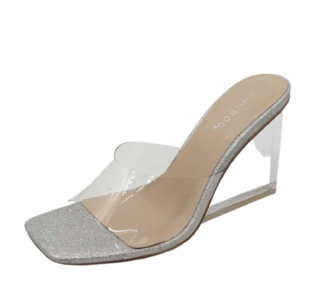 Women's Wedge Sandals Clear Slip On Sandals Outstand-02 By Bamboo