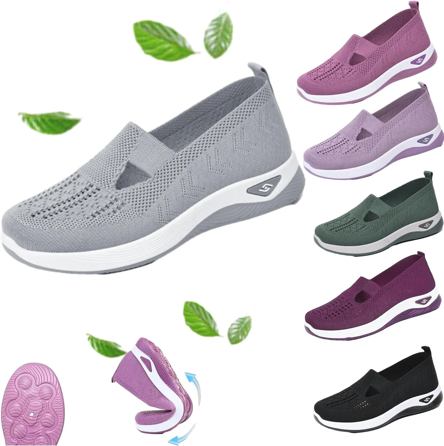 Women's Woven Orthopedic Breathable Soft Shoes,Zapatos Ortopédicos para Mujer, Women's Woven Orthopedic Breathable Soft Sole Shoes