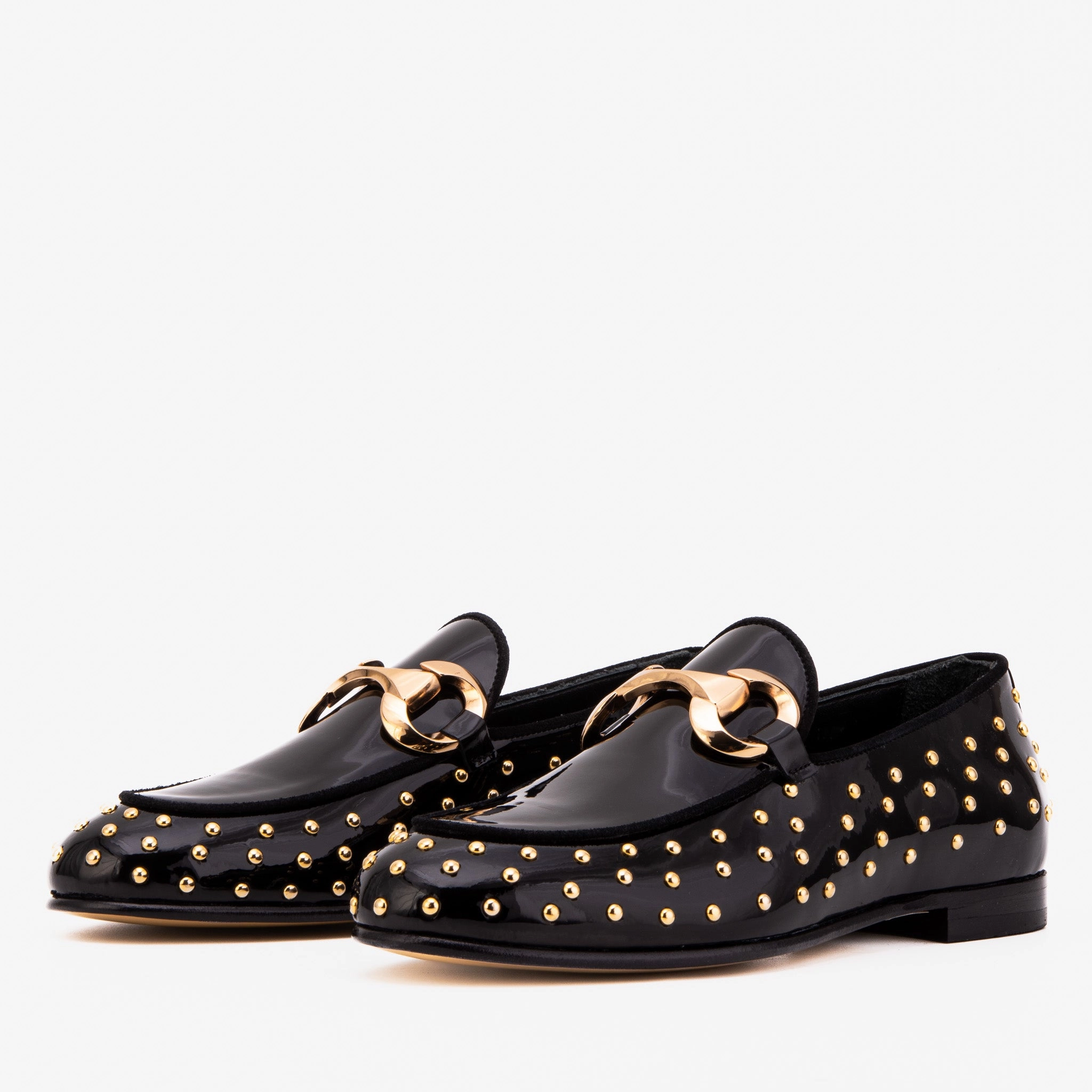The Jupiter  Shoe Black Spike Leather  Bit Dress Loafer Limited Edition Women  Shoe Boat Glow Beach Mood
