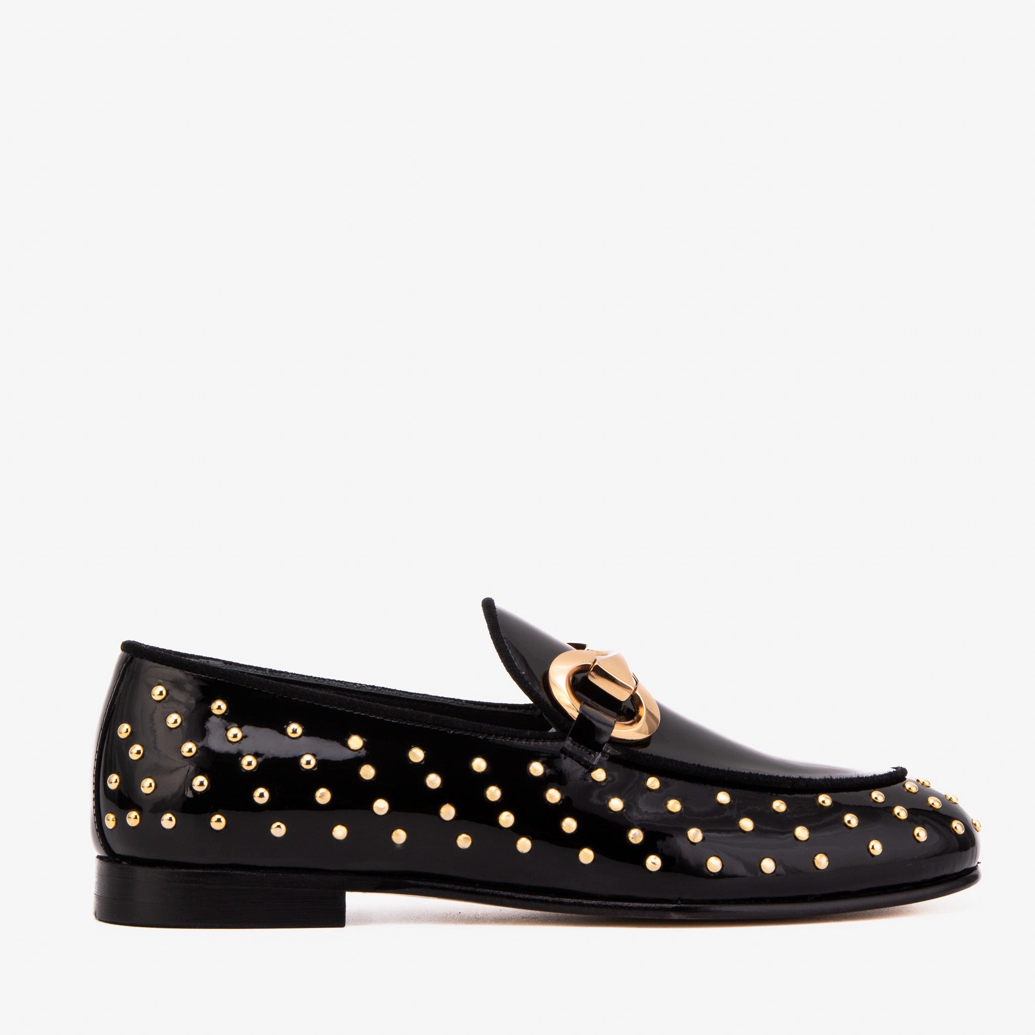 The Jupiter  Shoe Black Spike Leather  Bit Dress Loafer Limited Edition Women  Shoe House Shoe Lightweight Comfort
