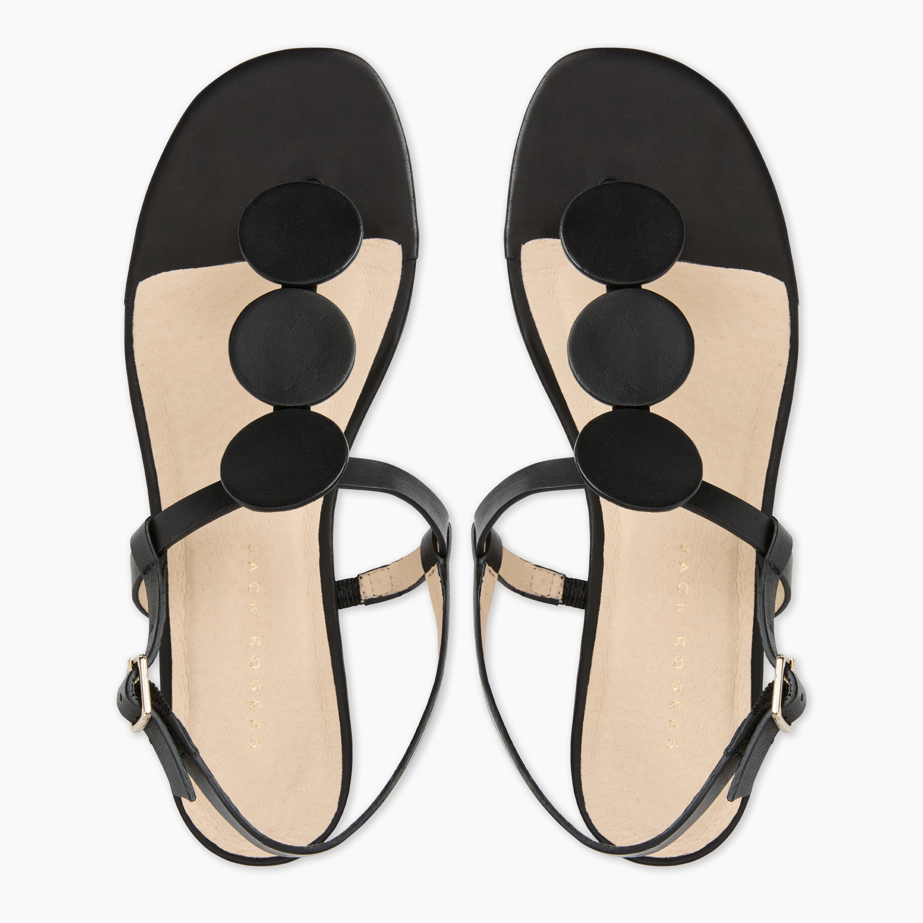 Worth Leather Flat Sandal Contoured Foot Shape Spring Mood