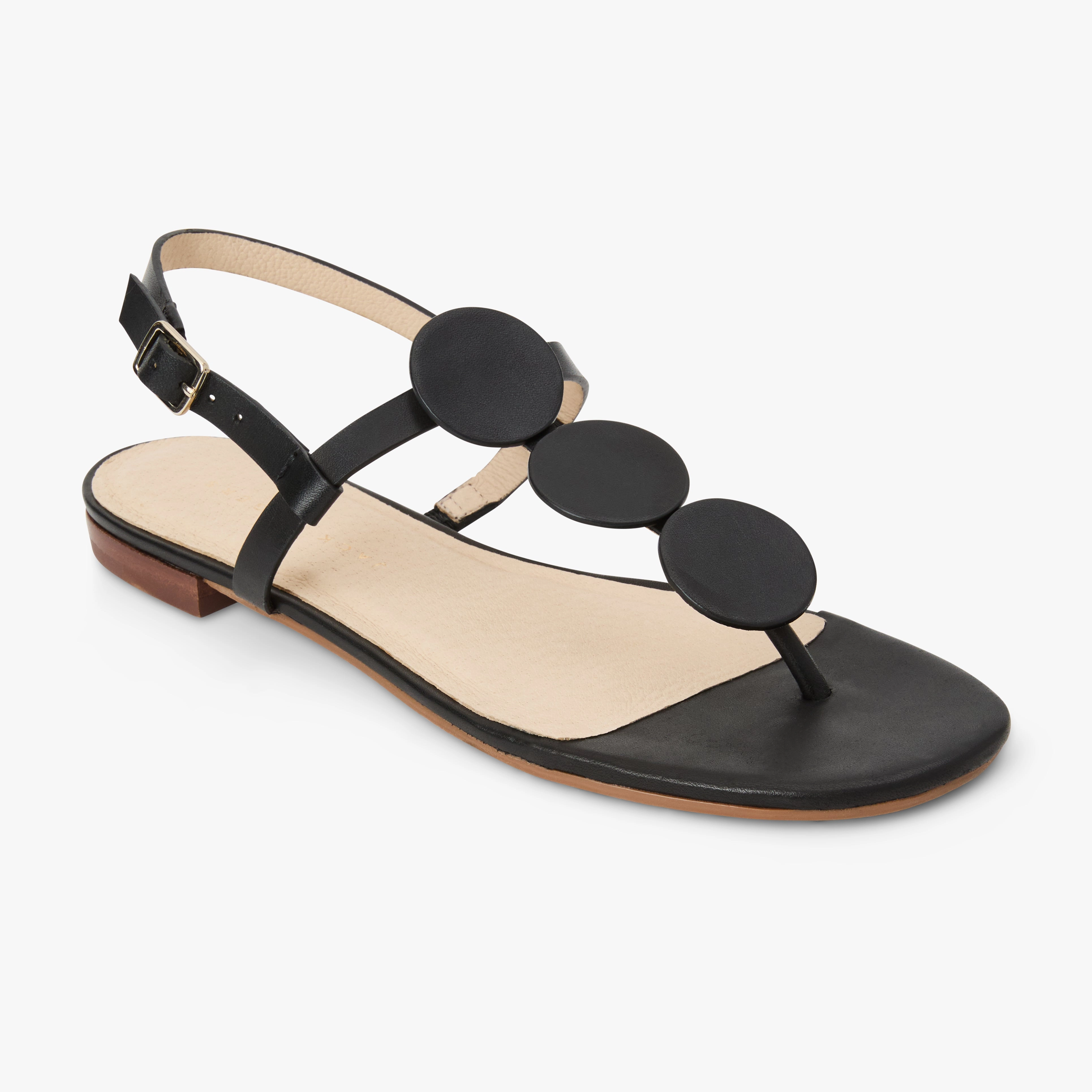 Worth Leather Flat Sandal Weather Resistant Finish