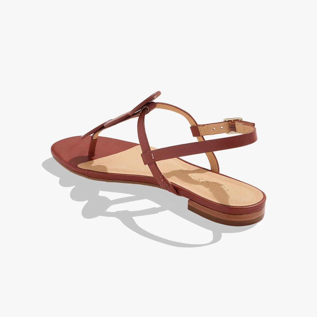 Worth Leather Flat Sandal Casual Summer Shoes Sleek Flats