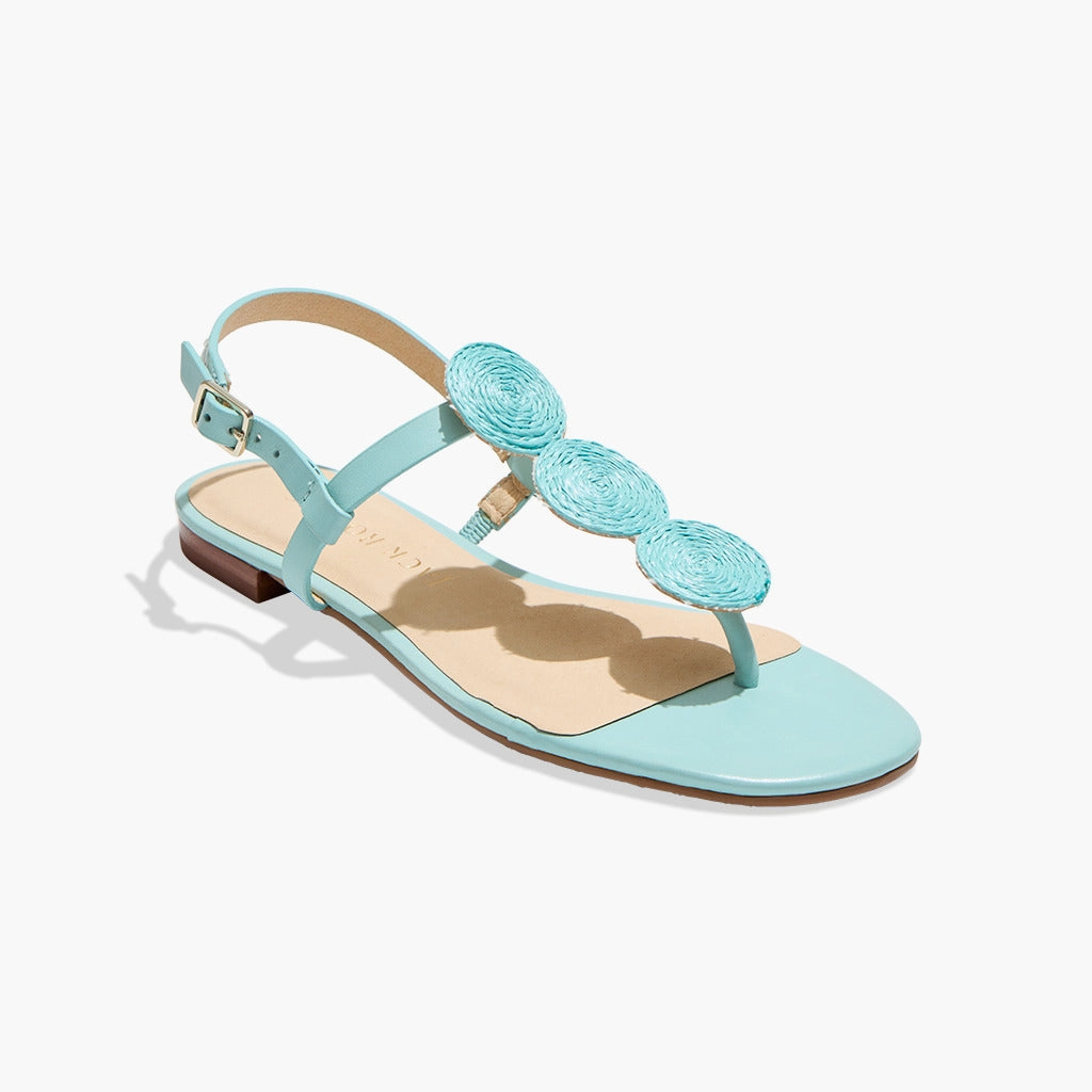 Worth Raffia Flat Sandal Casual Flats