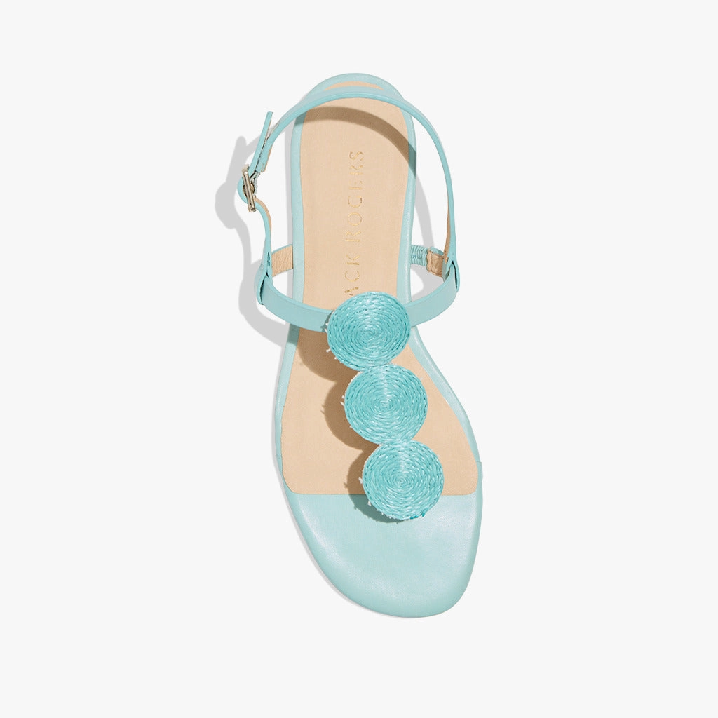 Worth Raffia Flat Sandal Tailored Fit