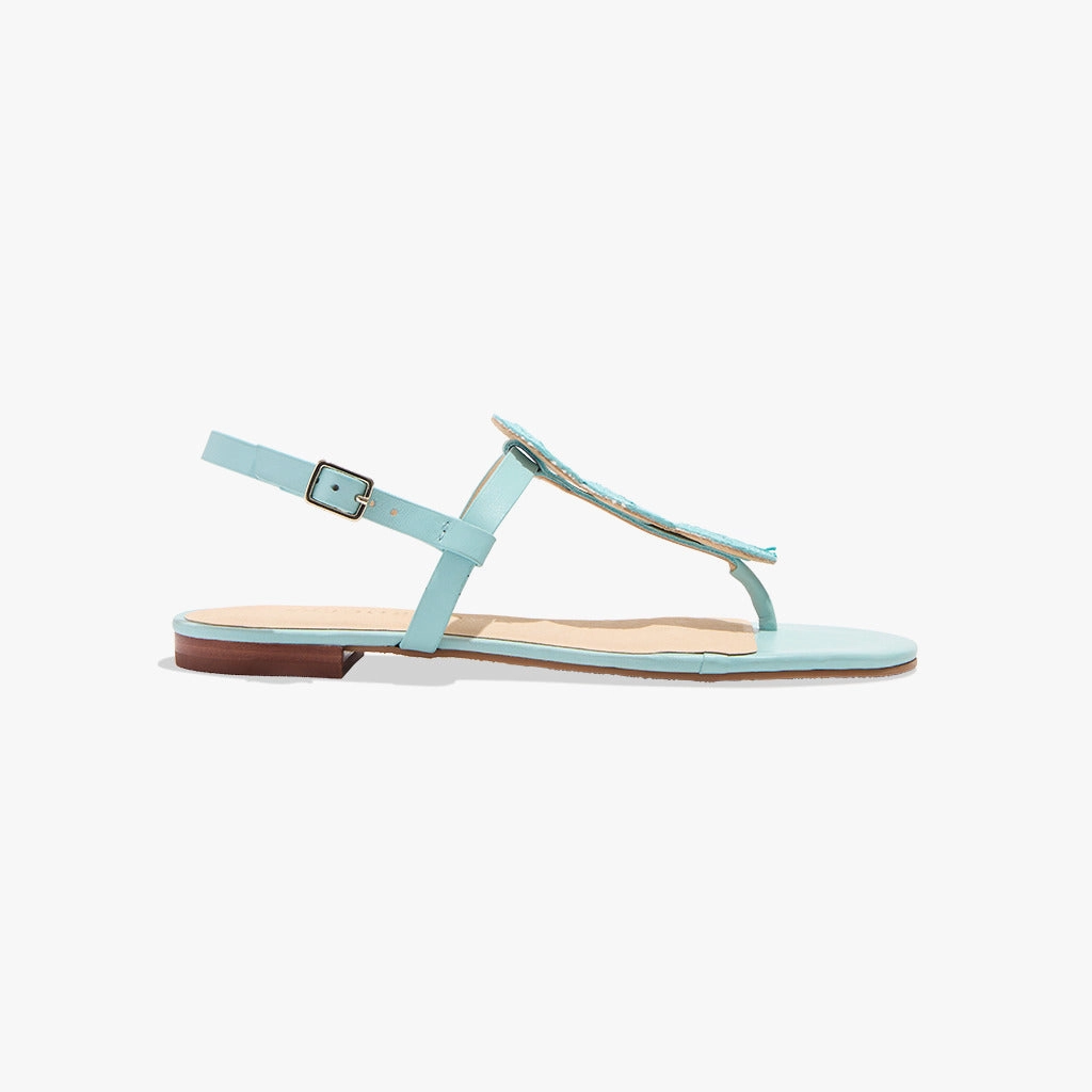 Worth Raffia Flat Sandal Lifted Feel