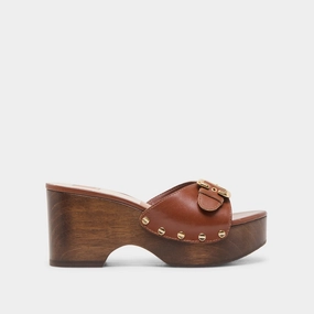 YALAH HEELS BROWN LEATHER Walk Tall Cafe Glow