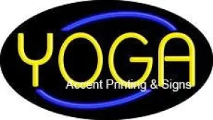 Yoga Flashing Handcrafted Real GlassTube Neon Sign