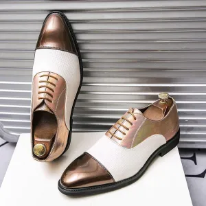 YRL Men's Multi Color Pantent Leather Oxfords