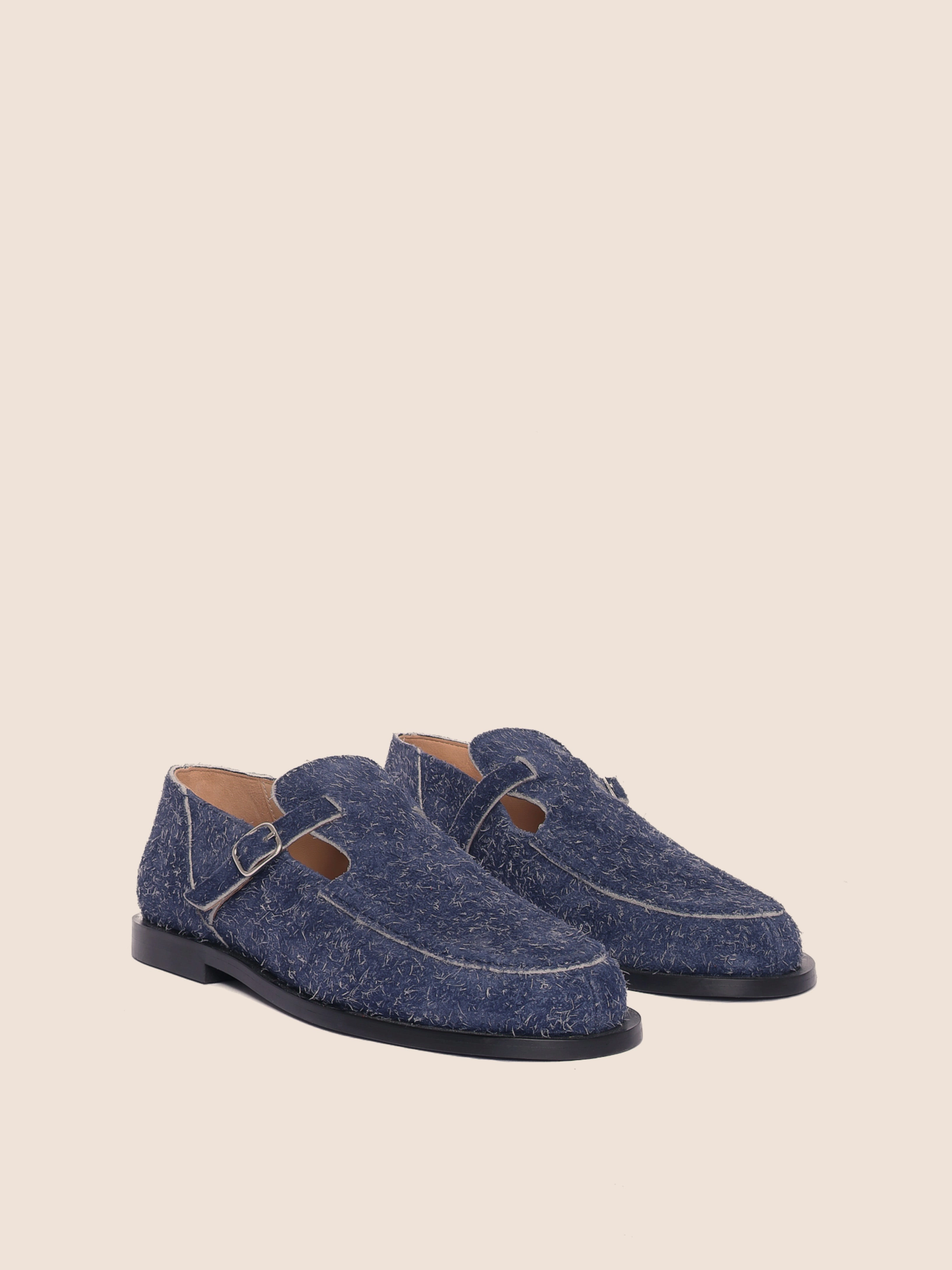 Zafra Navy Flat Cushioned Step Supportive Comfort Shoes