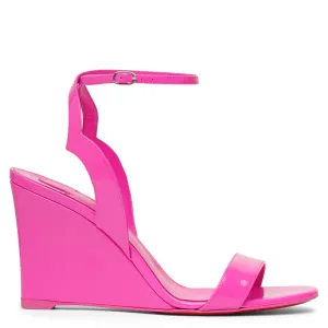 Zeppa Chick 85 pink patent wedge sandals