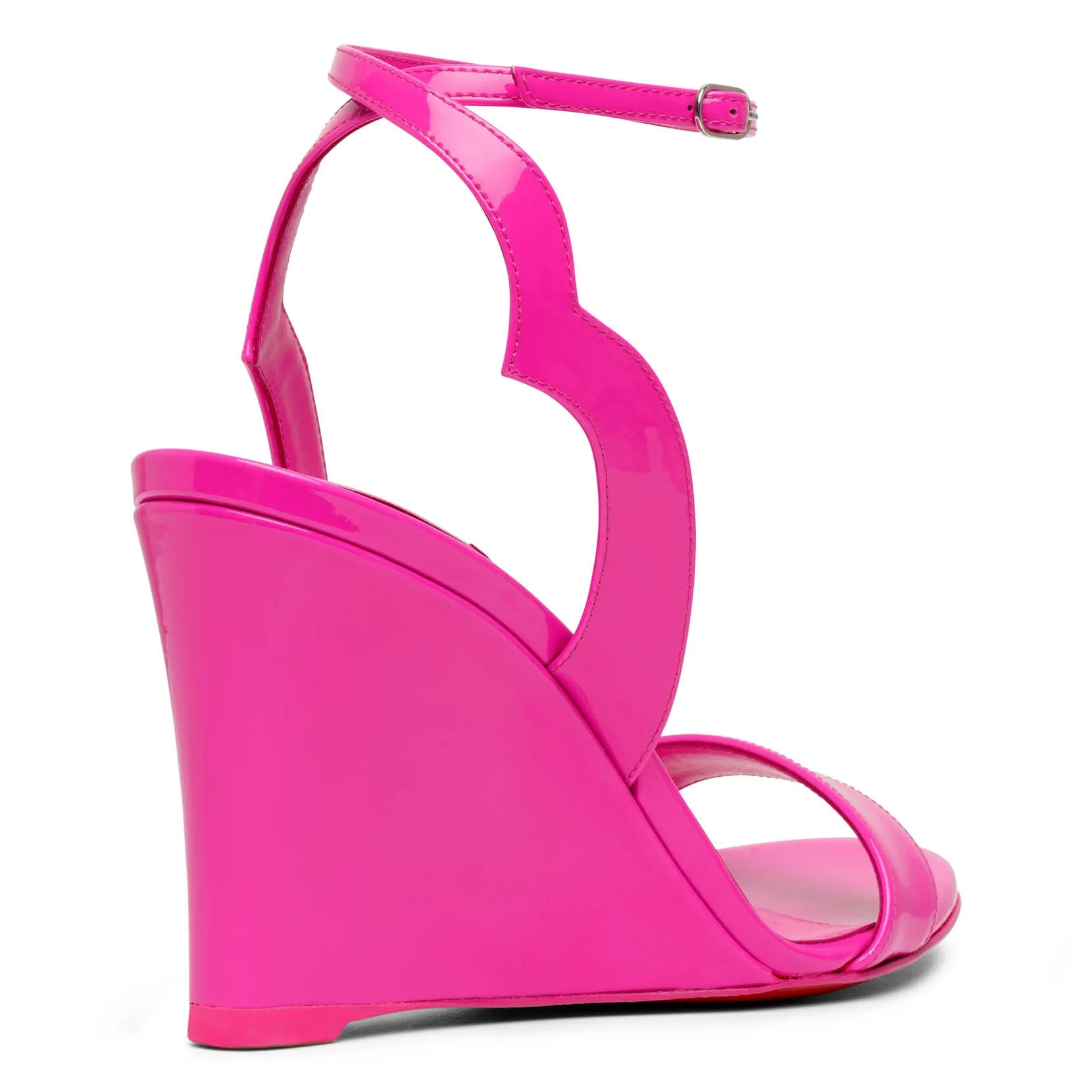 Zeppa Chick 85 pink patent wedge sandals