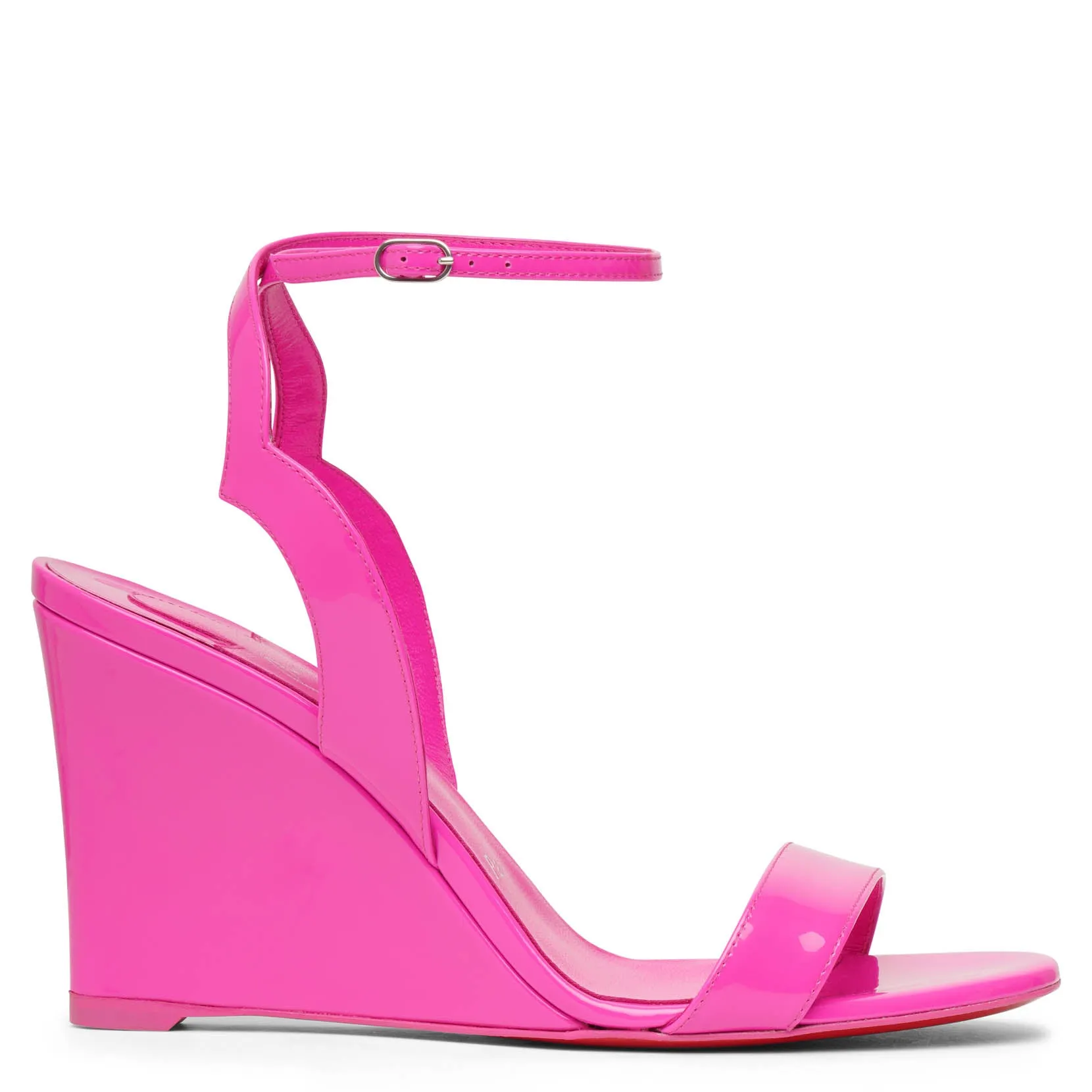 Zeppa Chick 85 pink patent wedge sandals