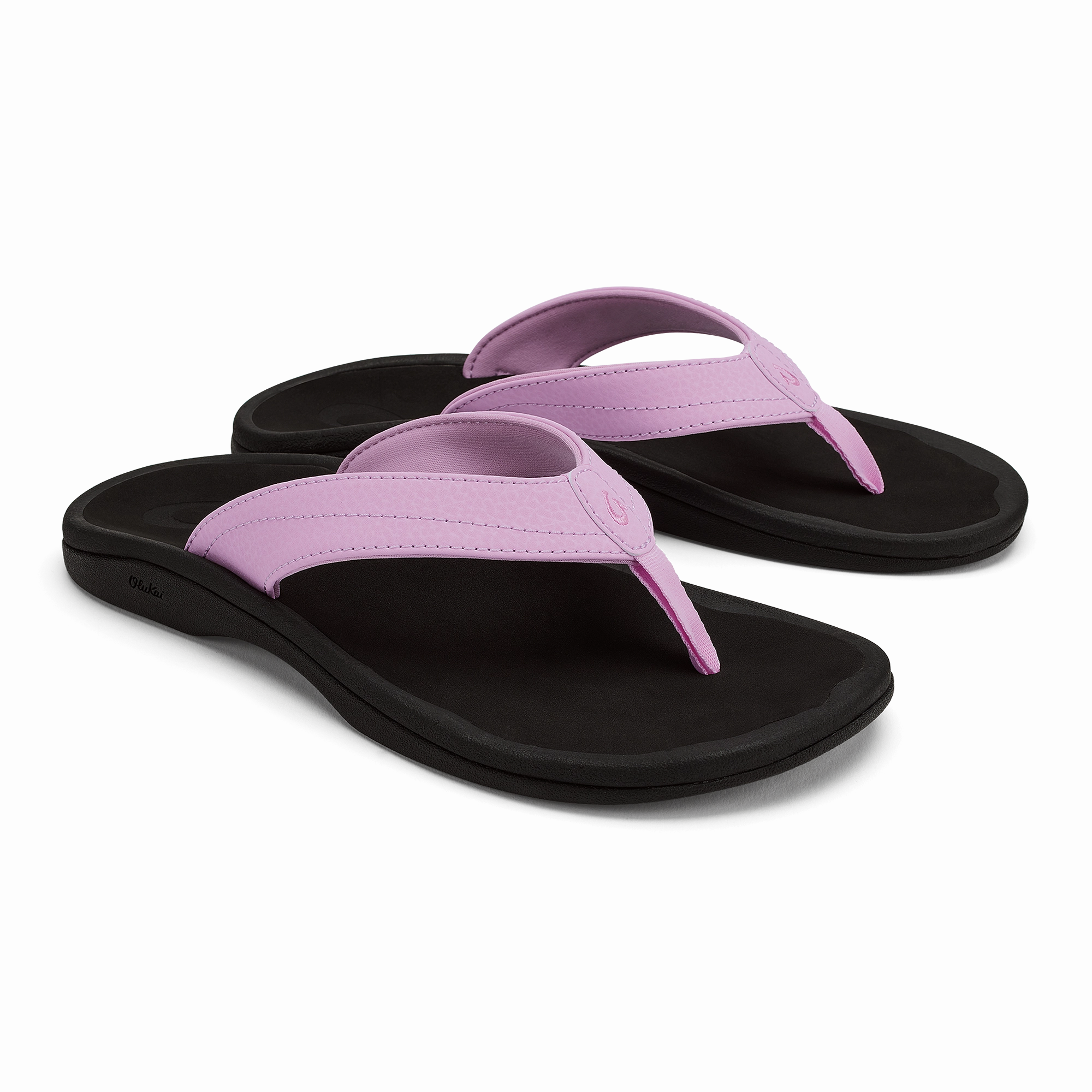 ??Ohana - Paradise Pink / Lava Rock Casual Comfort Stacked Traction Lugs